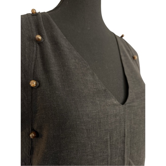 ViX Paula Hermanny Black Linen Mini Dress - Size XS - Picture 5 of 7